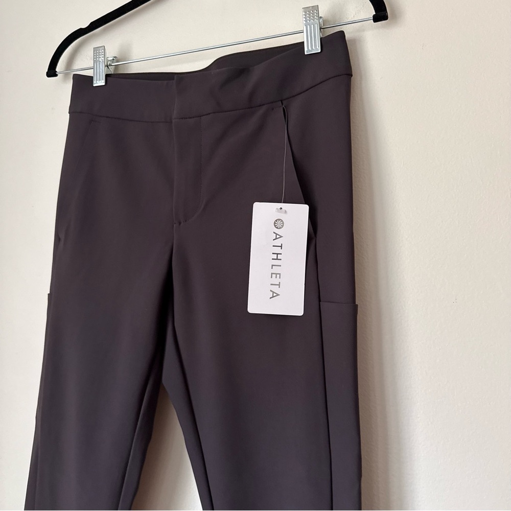 NWT Athlete Stellar Trouser in Shale - Dark Chocolate Brown, size 4 - Picture 5 of 13